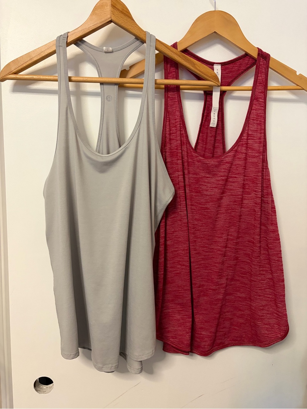 lululemon athletica Racerback Tank Tops in Red & Light Gray